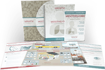 packet of books and informational pamphlets on Mesothelioma